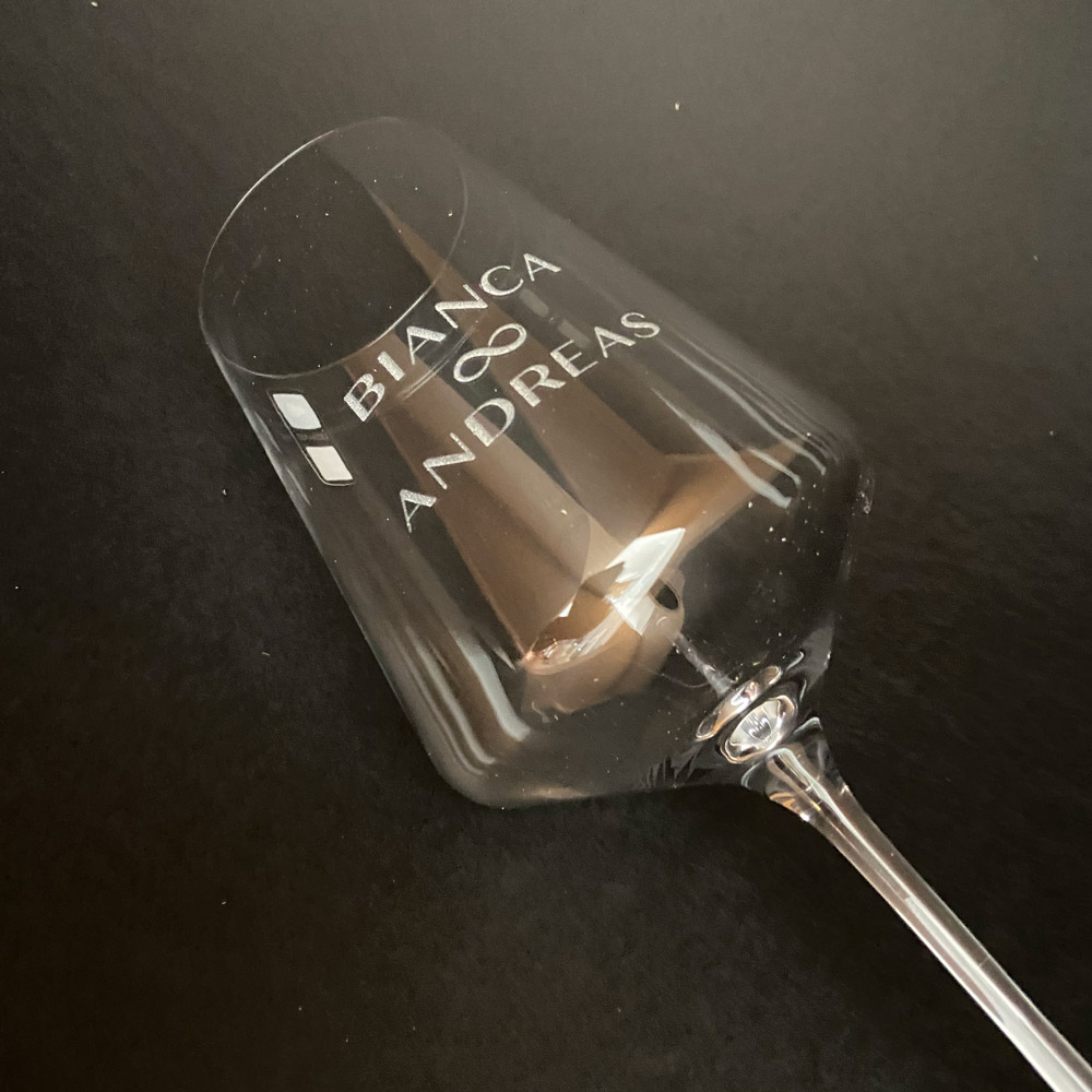 Lasergravierte Weingläser